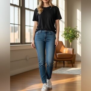 Anthropologie Blue Straight Leg Jeans